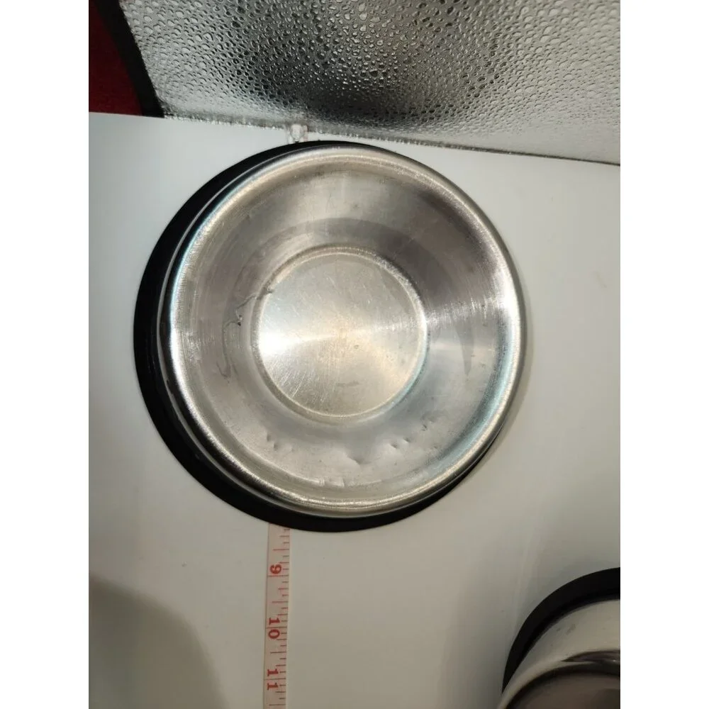 Top Paw Stainless Steel Medium Dog Dishes Wide-based, Non-skid